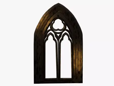 Medieval  window Low-poly 3D model