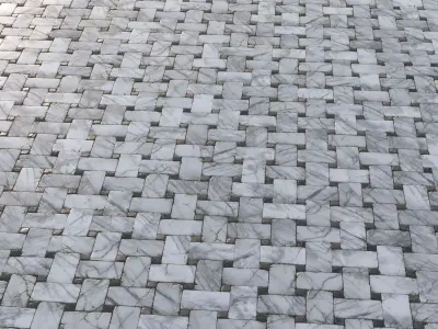 Basket weave marble tile material Texture