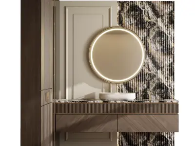 Bathroom furniture by Fauset Bathroom 195  Low-poly 3D model