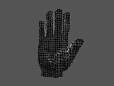 Voxel Style Hand v1 005 3D model