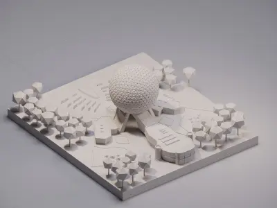 Epcot Low-poly 3D model