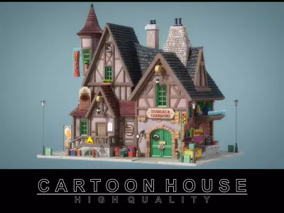 Cartoon House 25 3D model