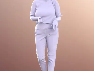 Bridget 11256 - Casual Woman Walking Outside Low-poly 3D model