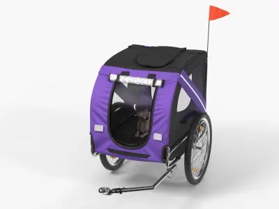  Bicycle Pet Trailer Violet with Sphynx 