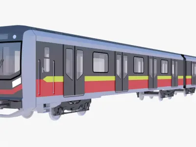 Warsaw metro exterior 3D model
