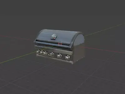 Gas Grill 3D Model 3D model