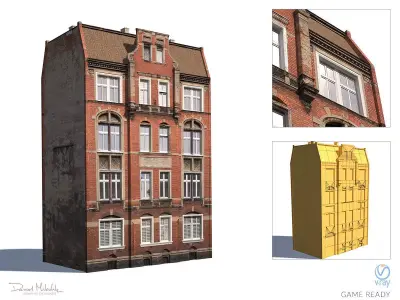 Apartment House 192 Low Poly 3d Model Low-poly 3D model