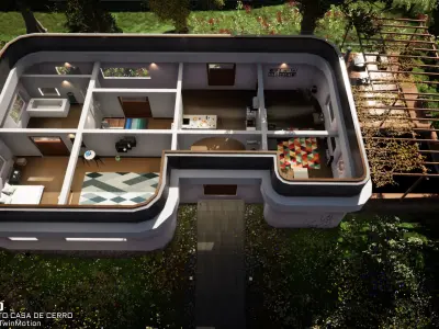 Casa del Cerro project Low-poly 3D model