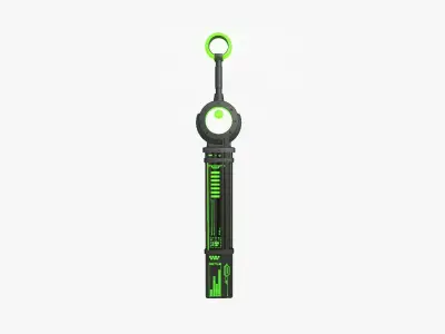 SciFi Sword A03 Black Green - Character Design Fashion Low-poly 3D model