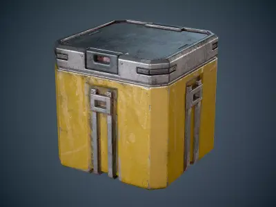Container Box Sci-Fi Low-poly 3D model