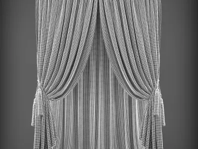 Curtain pair of curtains Low-poly 3D model buy