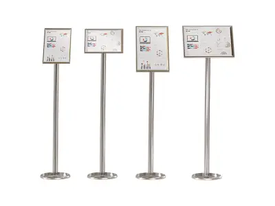 A4 and A3 Attache Floor Stands Rotating 3D model