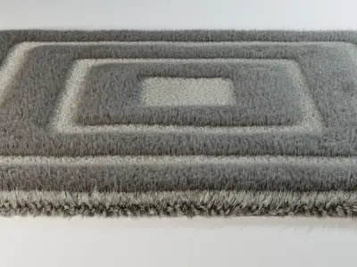 Carpet shaggy rug 3D model