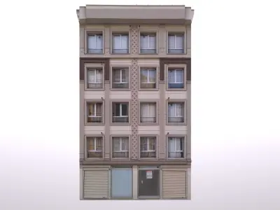 Architectural Building-1 Low-poly 3D model