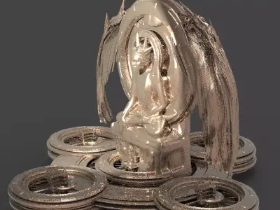 Ancient Alien Star Ring 9  3D model