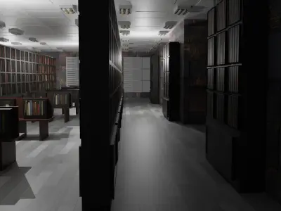 Book Store Low-poly 3D model