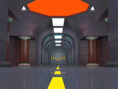 Sci Fi Corridor 3D model