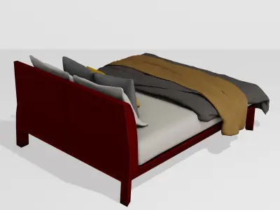 Noobist - Bed - cabighta Low-poly 3D model
