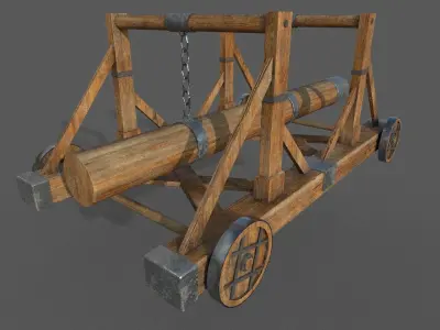 OLD MEDIEVAL Siege Weapons AND Asset PACK 3D Model Collection Low-poly 3D model