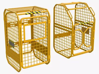 Industrial Safety Cage M1 3D model