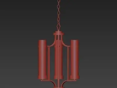 Milan Collection 3 Light Vintage Gold  3D model