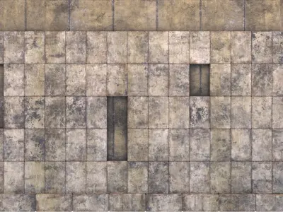 Floor0002 stone wall Low-poly 3D model