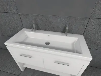 double sink 2nd floor  3D model