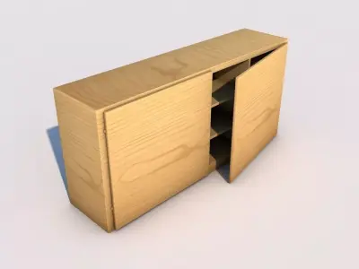 Closet wooden cabinet 3D model