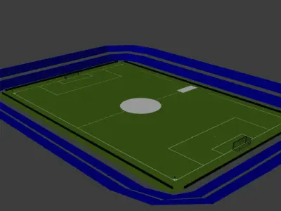 Base of a square stadium in Rhino 3D 3D print model