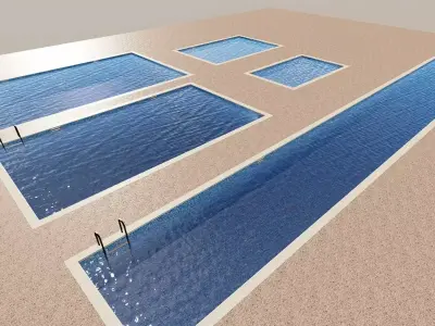 Rectangular Swimming Pools 3D model