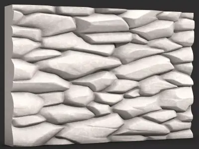 Cracked Shale Masonry Architecture 3D print model