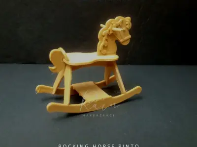 ROCKING HORSE for NURSERY ROOM MINI DOLLHOUSE FURNITURE 3D print model