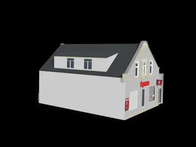 Tipico shop agency lowpoly 3d model Low-poly 3D model