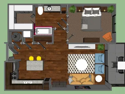 VRAY READY FLOOR PLAN 02 3D model