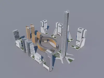 New Capital of Egypt the Central Business District 3D model