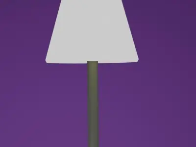 White Minimal Lamp for interior Low-poly 3D model
