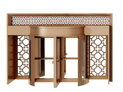 Revolving door  Low-poly 3D model