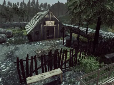 Viking House Low-poly 3D model