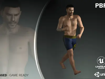 Street Fighter - Game Ready Low-poly 3D model