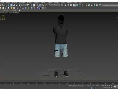 Male Summer Outfit 12 Low-poly 3D model