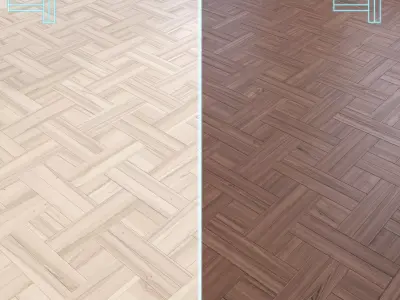 Parquet - Laminate - Wooden floor 2 in 1 Low-poly 3D model 164