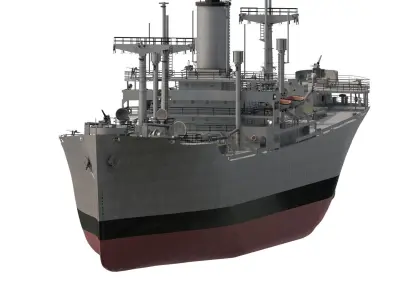 FICTIONAL DETAILED CARGO SHIP 3D model