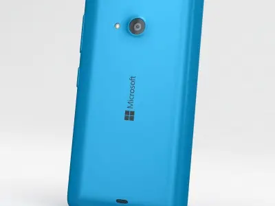 Microsoft Lumia 535 and Dual SIM Blue Low-poly 3D model