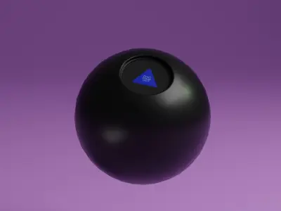 Magic 8 Ball Low-poly 3D model