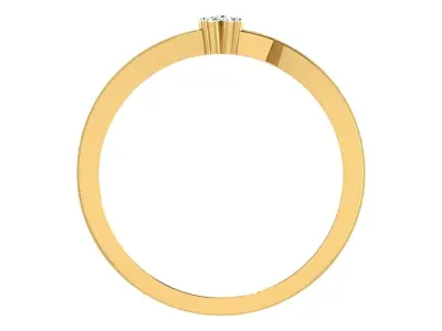 Light Weight Yellow Gold Diamond Ring  3dm and stl   -ZA RN 1360 3D print model purchase