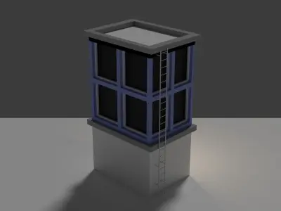 Low-poly building Low-poly 3D model