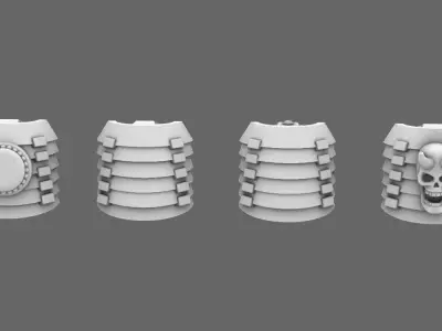 Cyber Samurai V7 Bushi Shoulder Pads 3D print model