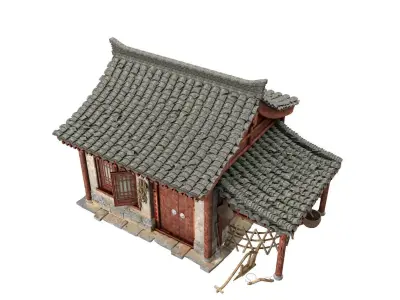 Old houses 3D model