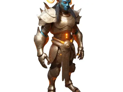 Celestial Horned Guardian 3D print model