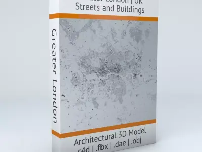 Greater London Streets and Buildings 3D model